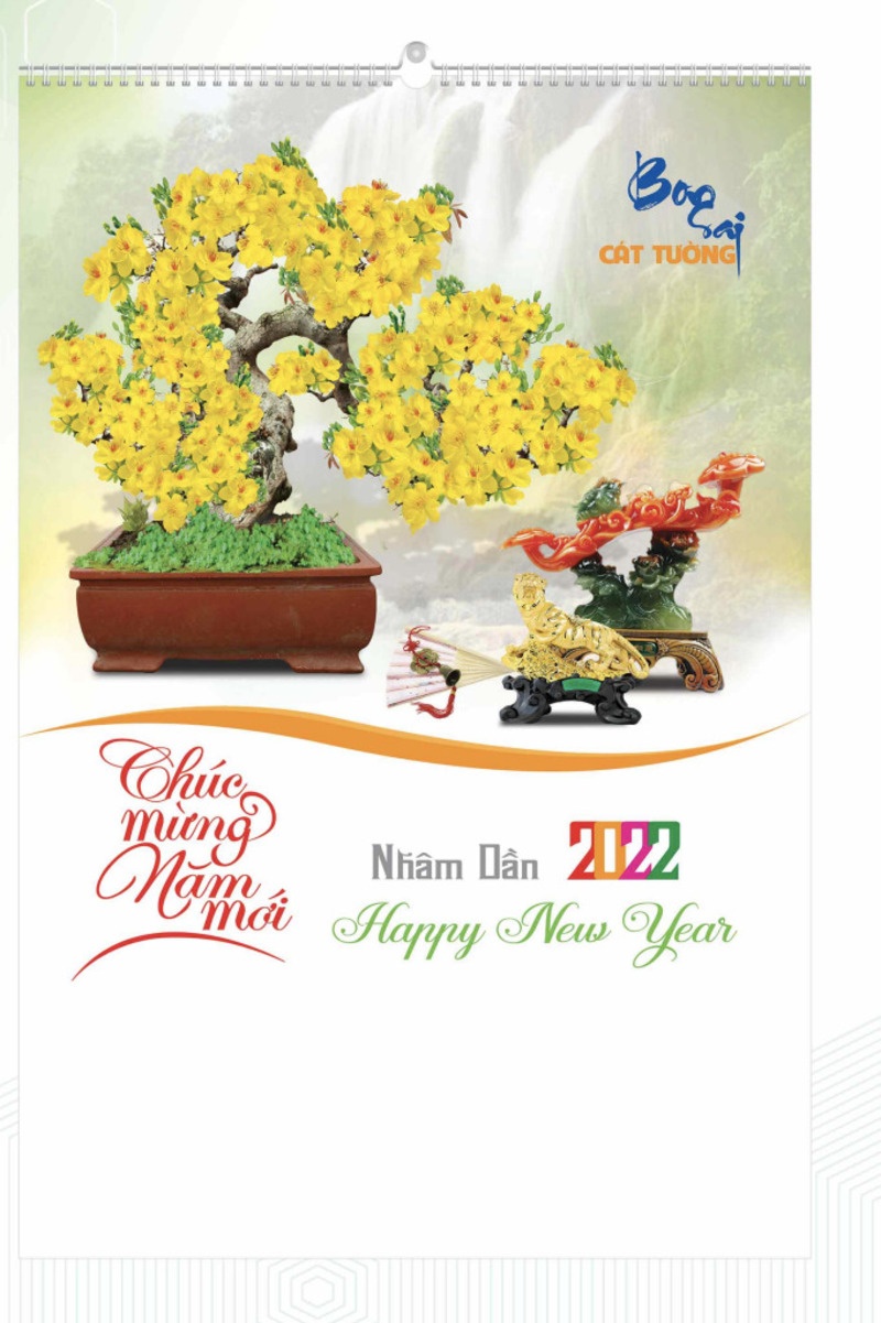 Kích thước lịch treo tường 1 tờ