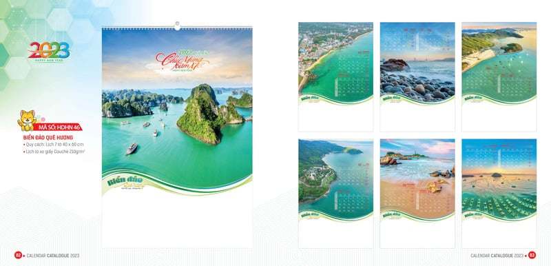 Kích thước lịch treo tường 7 tờ