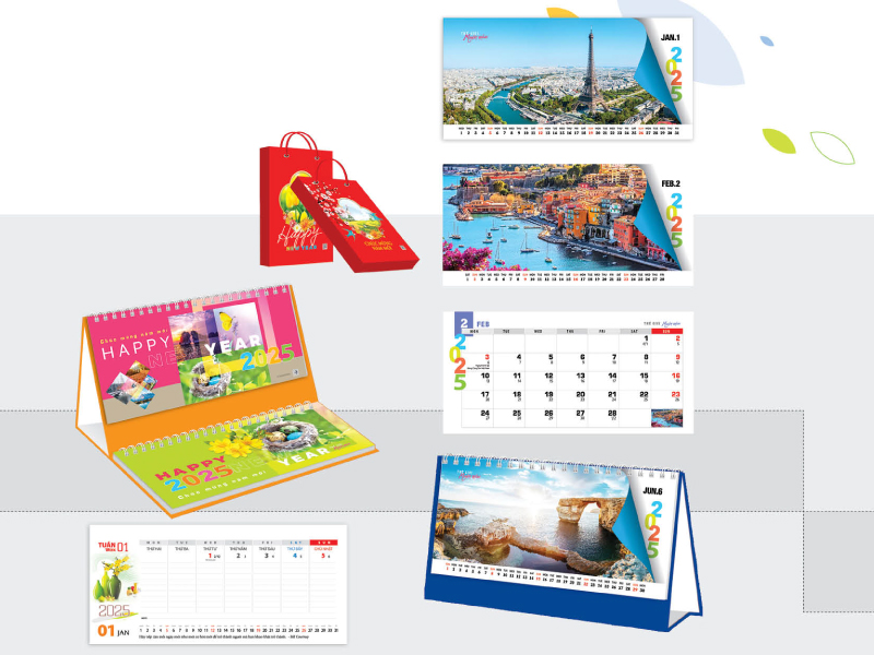Mẫu lịch để bàn đẹp