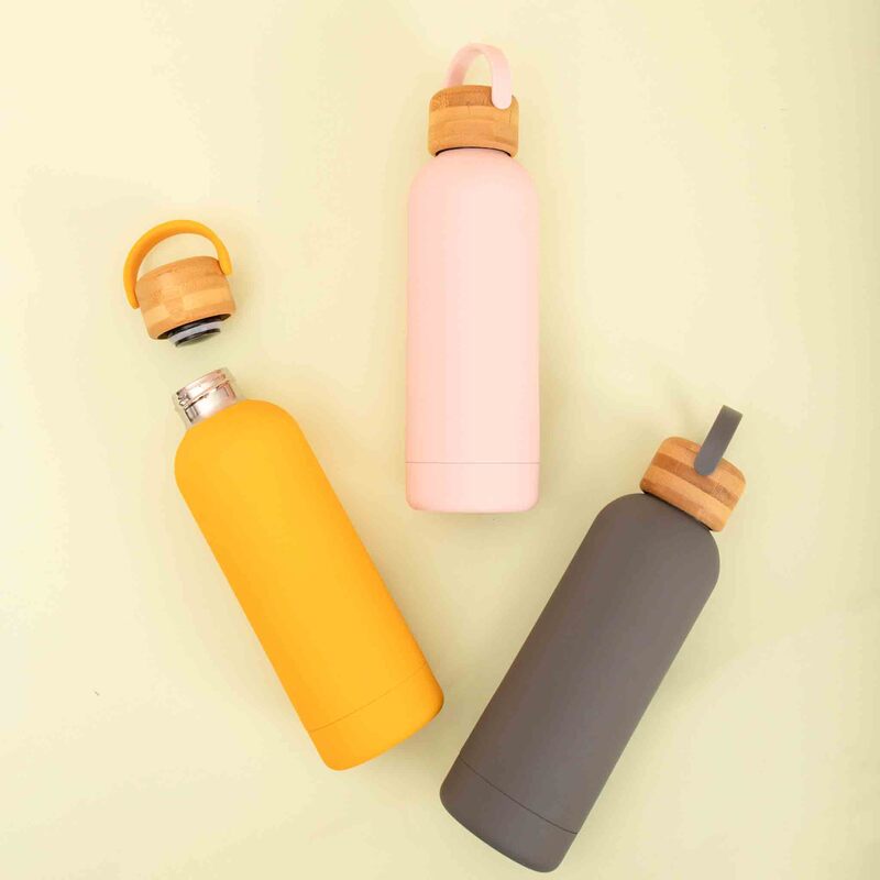 Bình Nước Thủy Tinh Nắp Gỗ 11 Bình thuỷ tinh nắp gỗ 500ml