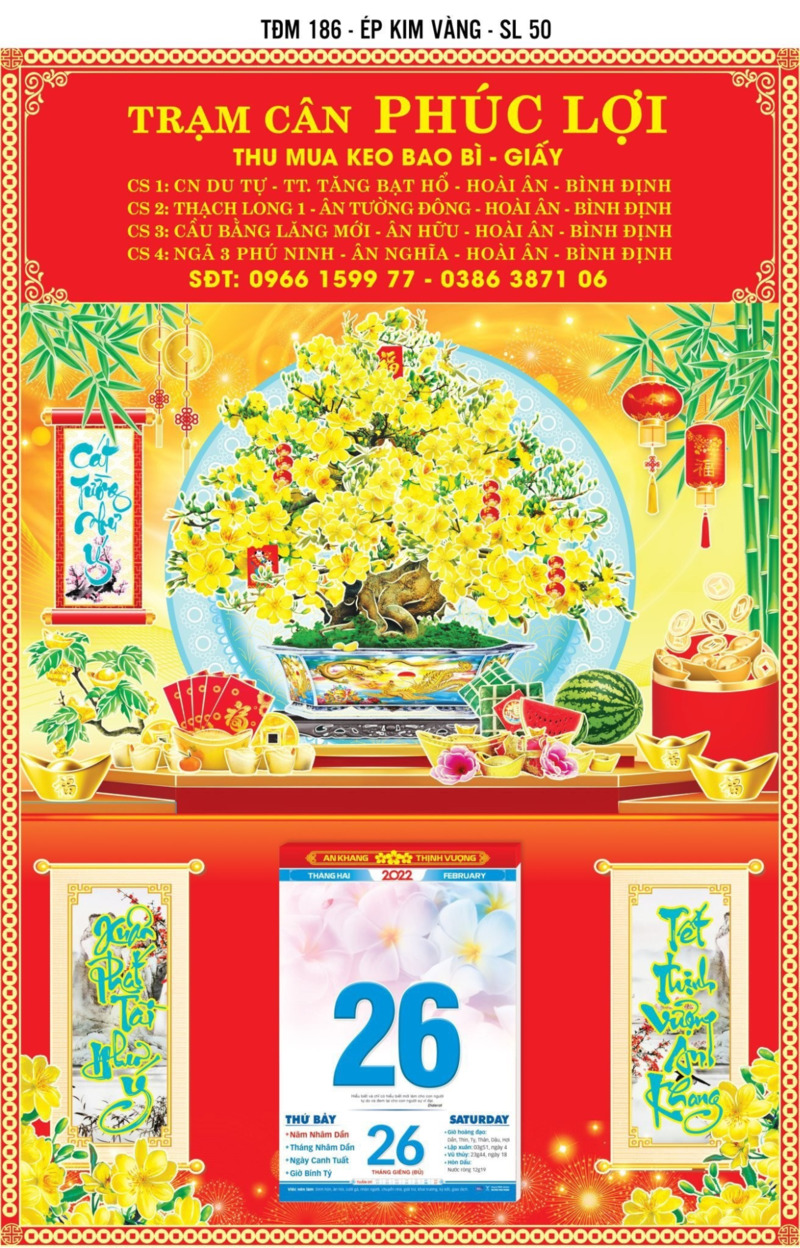 Lịch Tết 52 Tuần