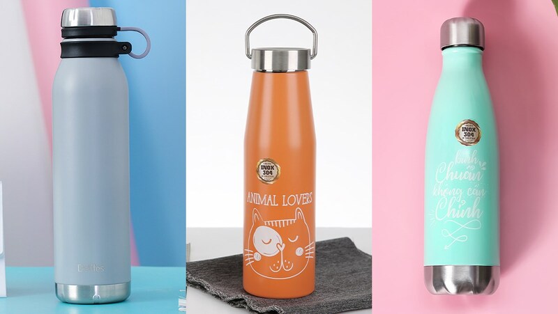 Bình Đựng Nước Inox 500ml, 1 lít 10 Bình đựng nước inox 1 lít