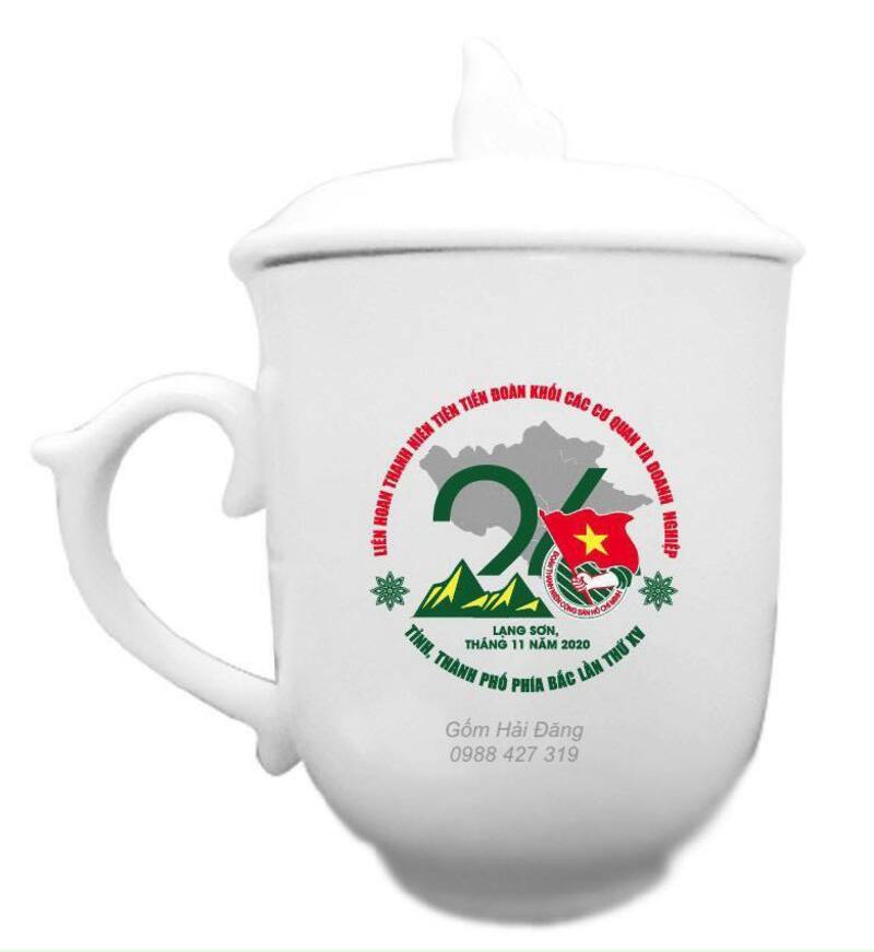 Ly Sứ Trắng 15 Ly sứ trắng in logo