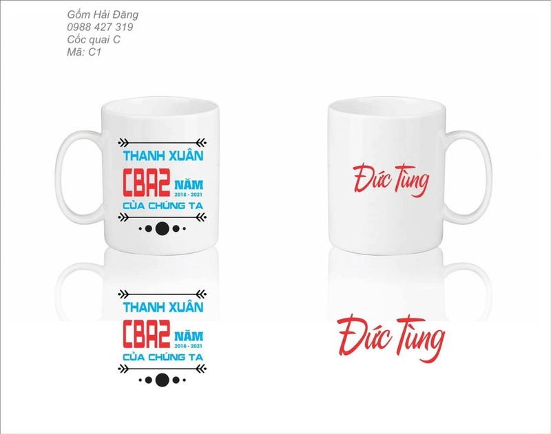 Ly Sứ Trắng 16 DTCS đơn vị chuyên in logo ly trắng sứ