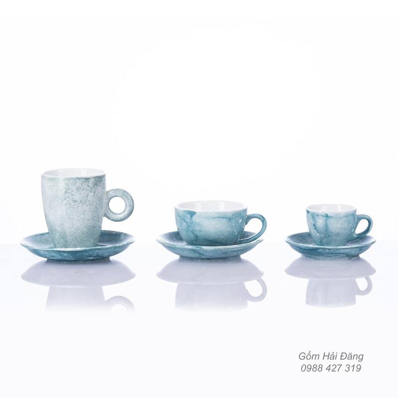 Ly sứ uống cafe có lớp lót