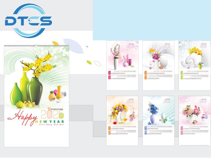 In Lịch Lò Xo 6 Lịch Treo Tường Lò Xo