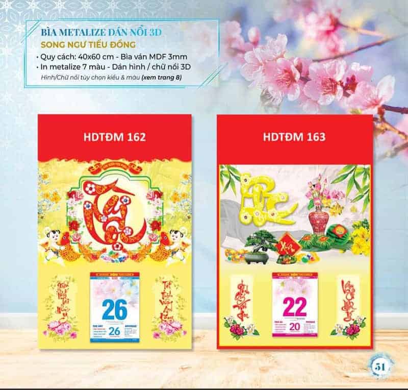 Lịch bloc treo tường 1 Lịch bloc treo tường