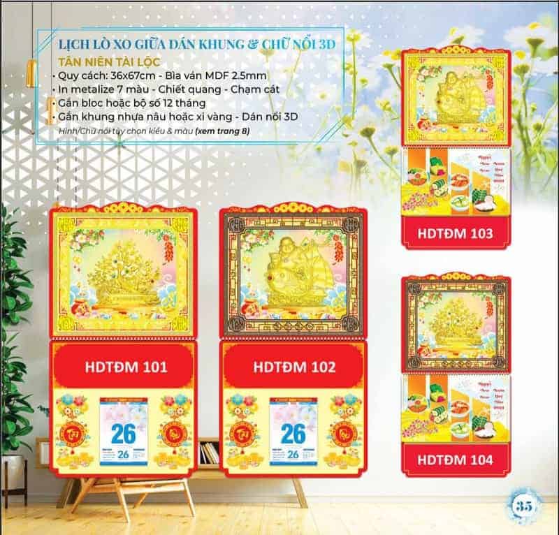 In Lịch Bloc 2022 13 Mẫu in lịch bloc 2022 theo phôi có sẵn 3