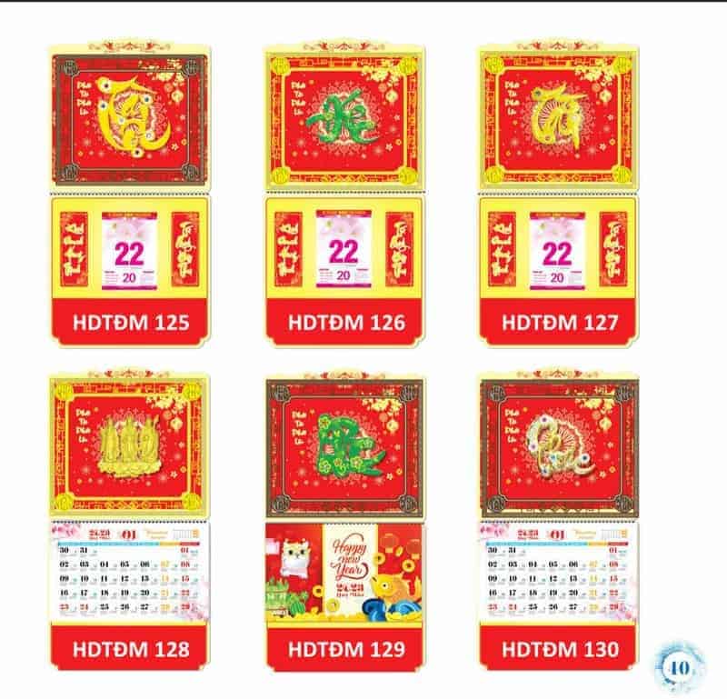 In Lịch Bloc 2022 16 Mẫu in lịch bloc 2022 theo phôi có sẵn
