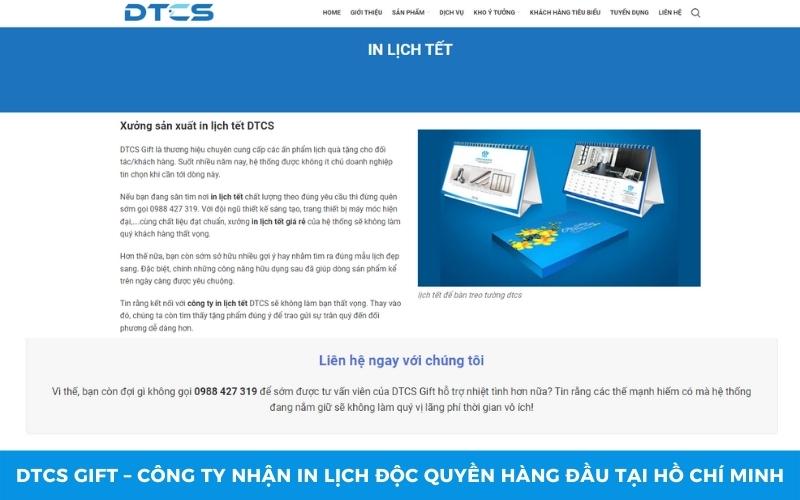DTCS Gift – Công ty nhận In lịch độc quyền hàng đầu tại Hồ Chí Minh.