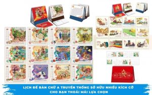 Lịch để bàn chữ A truyền thống sở hữu nhiều kích cỡ cho bạn thoải mái lựa chọn