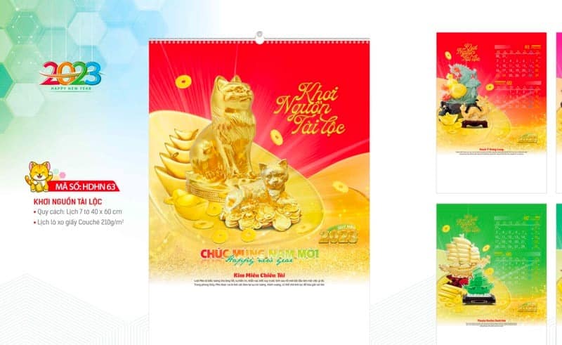Mẫu in lịch tết 2022
