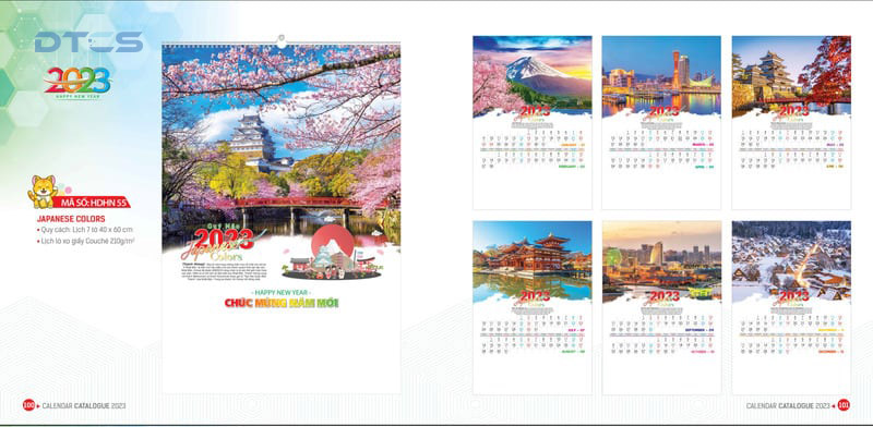 In Lịch Treo Tường 2023 4 Lịch treo tường 7 tờ
