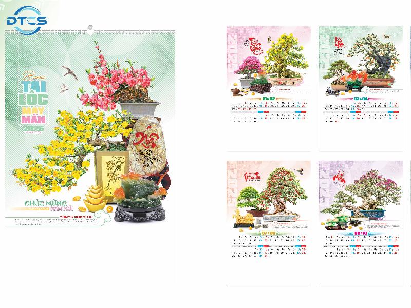 In Lịch Tết Đà Nẵng 11 Mẫu in lịch tết treo tường