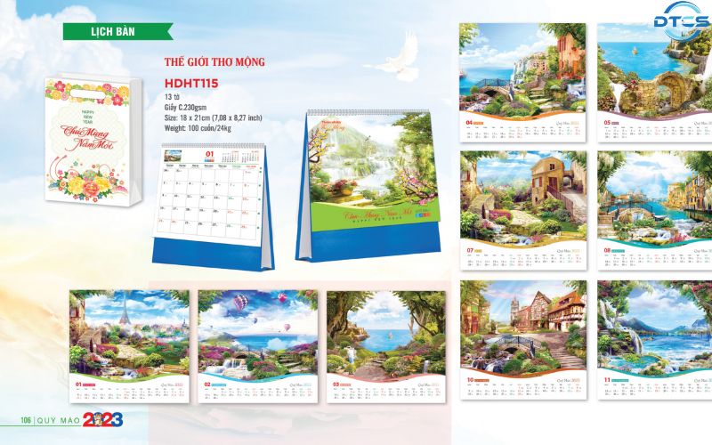 In Lịch Tết HCM 6 Lịch để bàn chất lượng tốt tại DTCS