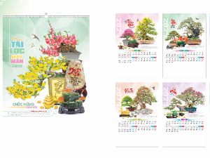 Mẫu lịch tết treo tường có sẵn