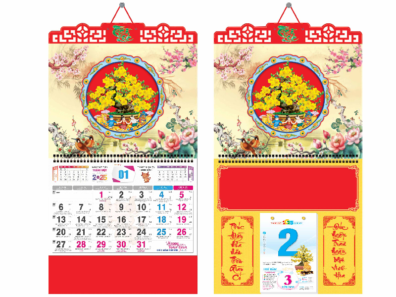 In Lịch Tết Kon Tum 9 DTCS xưởng nhận in lịch tết Kon Tum giá tốt