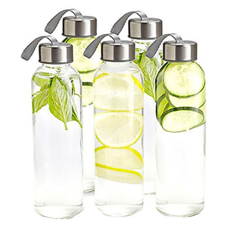 Bình Đựng Nước Detox 14 Bình nước detox 350ml chai thuỷ tinh