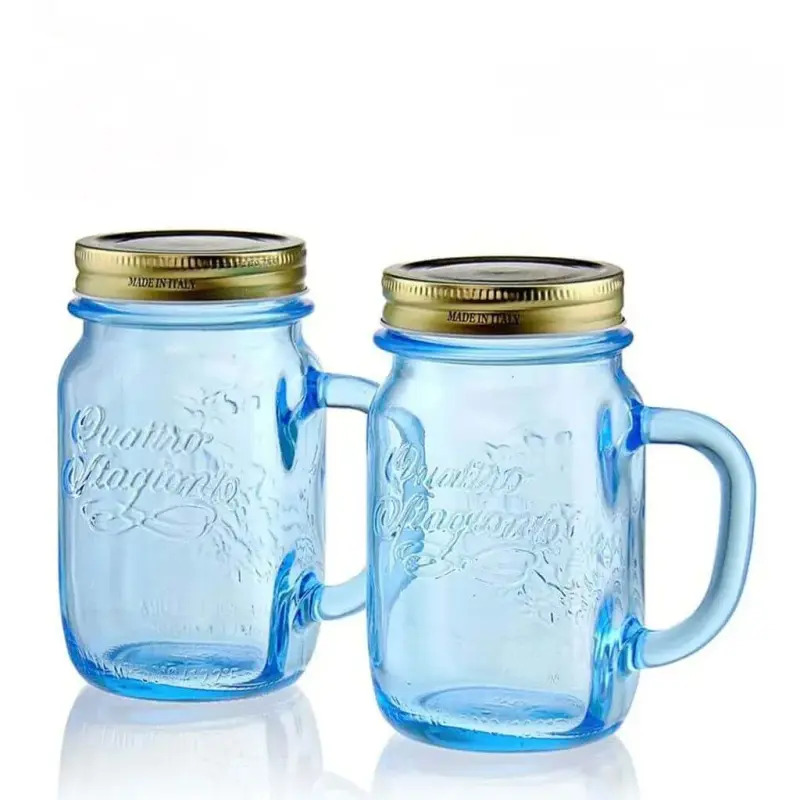 Bình Thuỷ Tinh Đựng Nước Ép 10 Chai thủy tinh nắp vặn có tay cầm