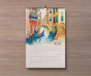 Mẫu lịch treo tường cute, dễ thương