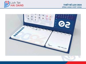 Lịch để bàn đế nhựa cho thể ghi chú công việc