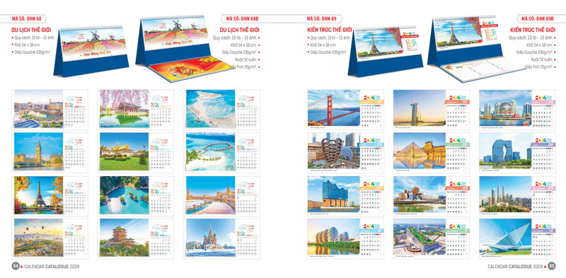 In Lịch Để Bàn Theo Yêu Cầu 10 Lịch để bàn chữ A