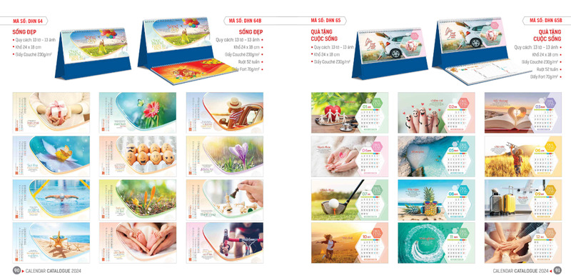 Phôi Lịch Để Bàn 11 Các loại phôi lịch để bàn phổ biến