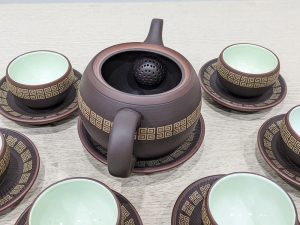 Bộ ấm trà tử sa Bát Tràng Âu Lạc 14 sản phẩm